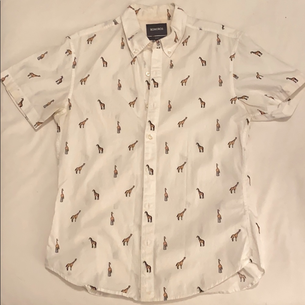 Bonobos short sleeve button down - giraffe print